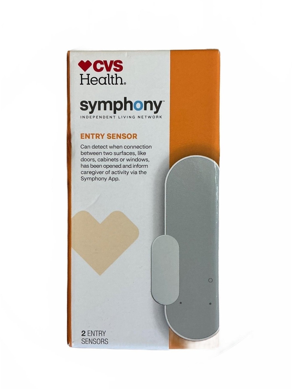 CVS Health Symphony Entry Sensor - 2 Pack Smart Door & Window Sensors NIB